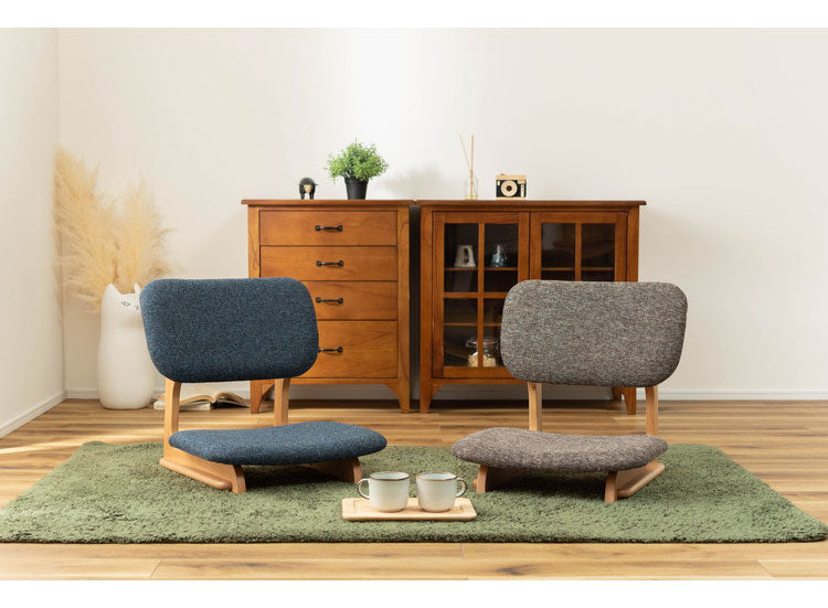 フロアチェア 座椅子 天然木 木製 和風 和室 ローチェア こたつ チェア イス 椅子 おしゃれ シンプル ロースタイル 和風 和室 アームレス 肘なし 背もたれ センターテーブル リビング 一人暮らし(代引不可)