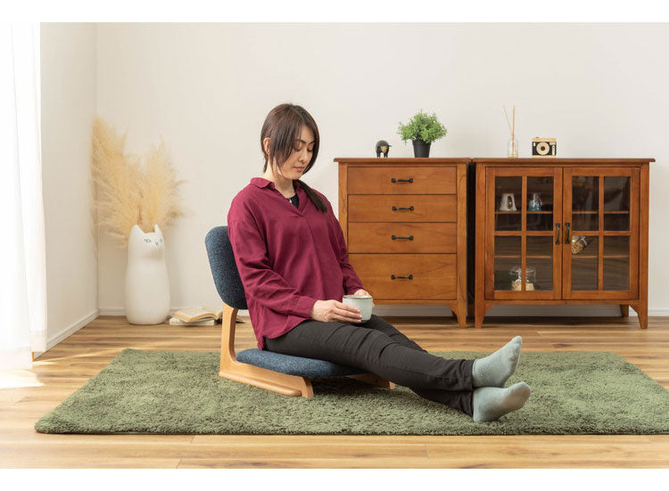 フロアチェア 座椅子 天然木 木製 和風 和室 ローチェア こたつ チェア イス 椅子 おしゃれ シンプル ロースタイル 和風 和室 アームレス 肘なし 背もたれ センターテーブル リビング 一人暮らし(代引不可)