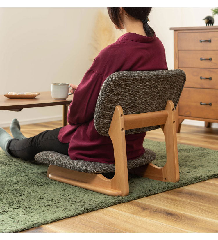 フロアチェア 座椅子 天然木 木製 和風 和室 ローチェア こたつ チェア イス 椅子 おしゃれ シンプル ロースタイル 和風 和室 アームレス 肘なし 背もたれ センターテーブル リビング 一人暮らし(代引不可)