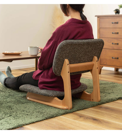 フロアチェア 座椅子 天然木 木製 和風 和室 ローチェア こたつ チェア イス 椅子 おしゃれ シンプル ロースタイル 和風 和室 アームレス 肘なし 背もたれ センターテーブル リビング 一人暮らし(代引不可)