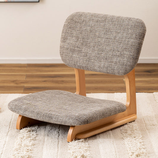 フロアチェア フロアチェア 座椅子 チェア チェアー イス 椅子 おしゃれ シンプル 低め ロースタイル 天然木 木製 ファブリック 布地 アームレス 肘なし 背もたれ センターテーブル こたつ 一人暮らし(代引不可)