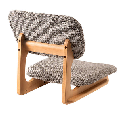 フロアチェア フロアチェア 座椅子 チェア チェアー イス 椅子 おしゃれ シンプル 低め ロースタイル 天然木 木製 ファブリック 布地 アームレス 肘なし 背もたれ センターテーブル こたつ 一人暮らし(代引不可)