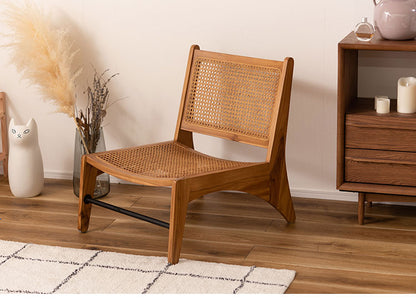 フロアチェア 1人掛け リビング 天然木 ラタン おしゃれ ロータイプ 腰掛け シンプル 椅子 いす 北欧 リビングチェア かわいい 和室 洋室(代引不可)