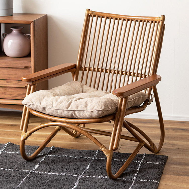 パーソナルチェア ラタンチェア チェア 椅子 いす おしゃれ 天然木 ラタン 籐 クッション アジアン リゾート 一人掛け 1人掛け(代引不可)