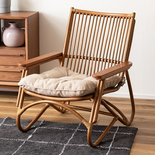 パーソナルチェア ラタンチェア チェア 椅子 いす おしゃれ 天然木 ラタン 籐 クッション アジアン リゾート 一人掛け 1人掛け(代引不可)