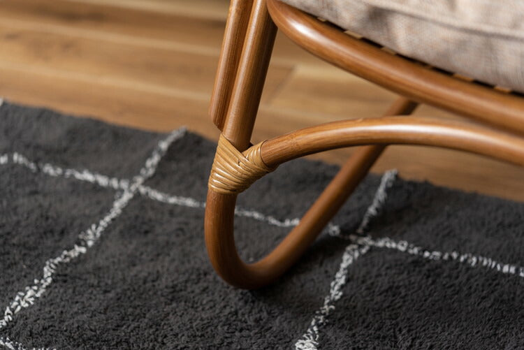 パーソナルチェア ラタンチェア チェア 椅子 いす おしゃれ 天然木 ラタン 籐 クッション アジアン リゾート 一人掛け 1人掛け(代引不可)