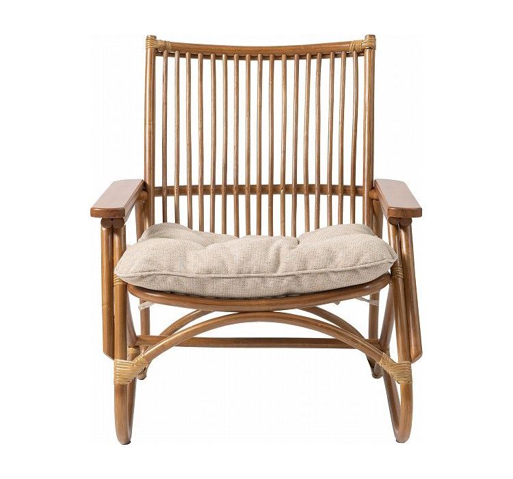 パーソナルチェア ラタンチェア チェア 椅子 いす おしゃれ 天然木 ラタン 籐 クッション アジアン リゾート 一人掛け 1人掛け(代引不可)