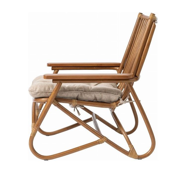 パーソナルチェア ラタンチェア チェア 椅子 いす おしゃれ 天然木 ラタン 籐 クッション アジアン リゾート 一人掛け 1人掛け(代引不可)