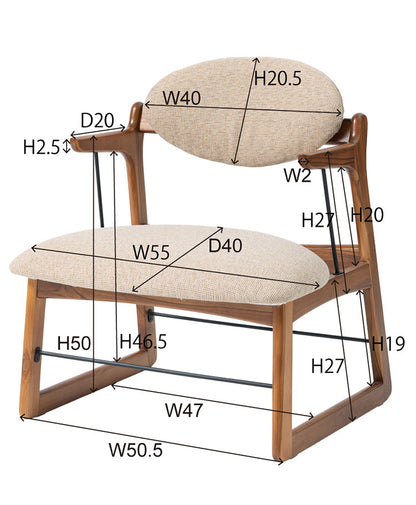 フロアチェア チェア おしゃれ 一人暮らし ファブリック 木製 肘つき アームレスト リビング ダイニング ナチュラル クッション 大きめ ゆったり(代引不可)