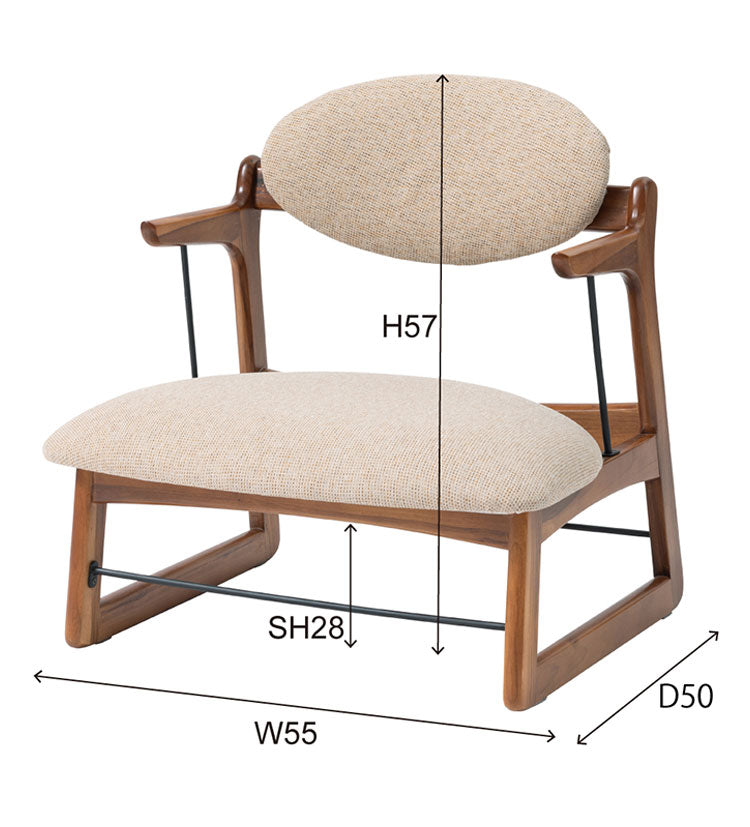 フロアチェア チェア おしゃれ 一人暮らし ファブリック 木製 肘つき アームレスト リビング ダイニング ナチュラル クッション 大きめ ゆったり(代引不可)