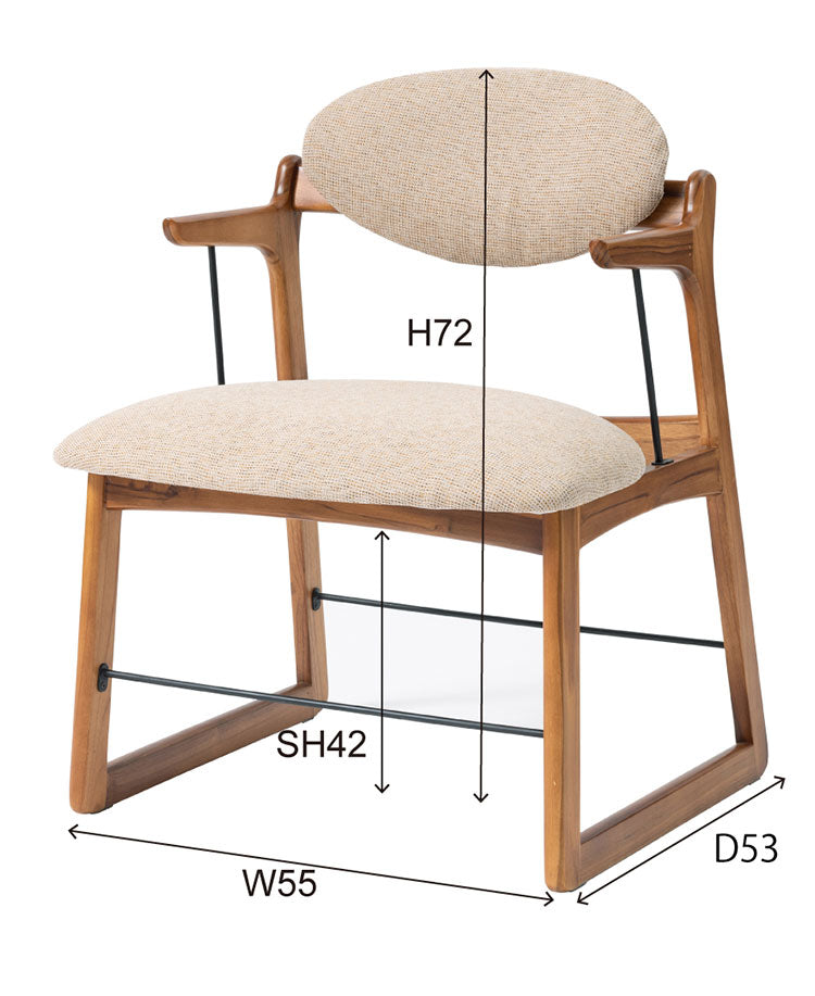 フロアチェア チェア おしゃれ 一人暮らし ファブリック 木製 肘つき アームレスト リビング ダイニング ナチュラル クッション 大きめ ゆったり(代引不可)