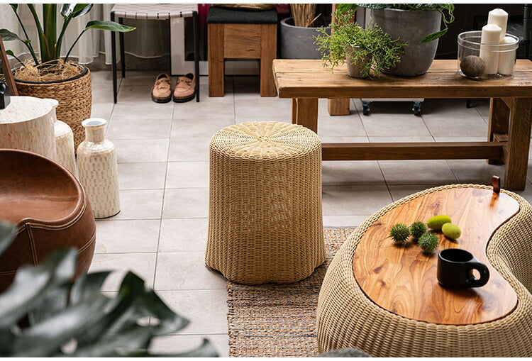 スツール NRS-6 東谷 スツール 椅子 チェア 切り株風 サイドテーブル かわいい 北欧 丸 コンパクト おしゃれ リビング ダイニング 屋外(代引不可)