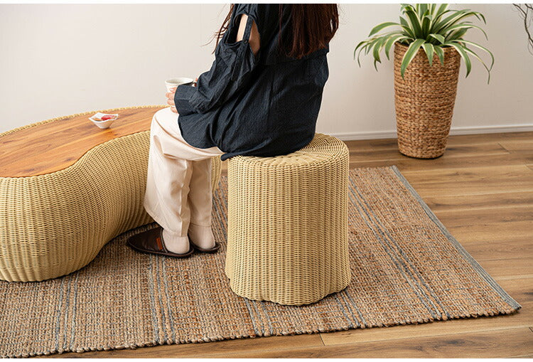 スツール NRS-6 東谷 スツール 椅子 チェア 切り株風 サイドテーブル かわいい 北欧 丸 コンパクト おしゃれ リビング ダイニング 屋外(代引不可)