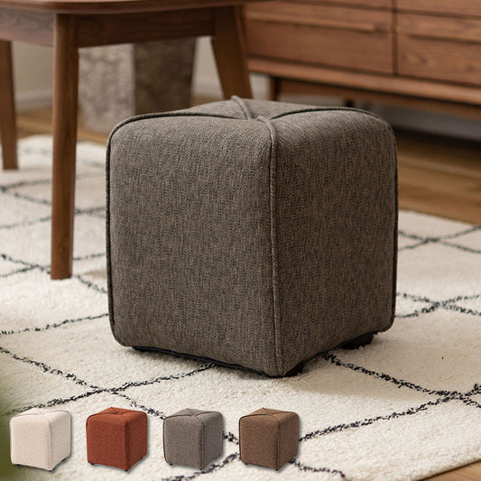 スツール ミニスツール 椅子 簡易椅子 来客 コンパクト 小さい 脚付き かわいい おしゃれ ブラウン アイボリー グレー オレンジ ファブリック いす 玄関 リビング(代引不可)