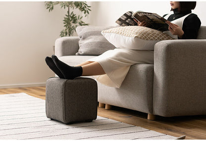 スツール ミニスツール 椅子 簡易椅子 来客 コンパクト 小さい 脚付き かわいい おしゃれ ブラウン アイボリー グレー オレンジ ファブリック いす 玄関 リビング(代引不可)