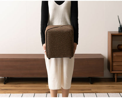 スツール ミニスツール 椅子 簡易椅子 来客 コンパクト 小さい 脚付き かわいい おしゃれ ブラウン アイボリー グレー オレンジ ファブリック いす 玄関 リビング(代引不可)