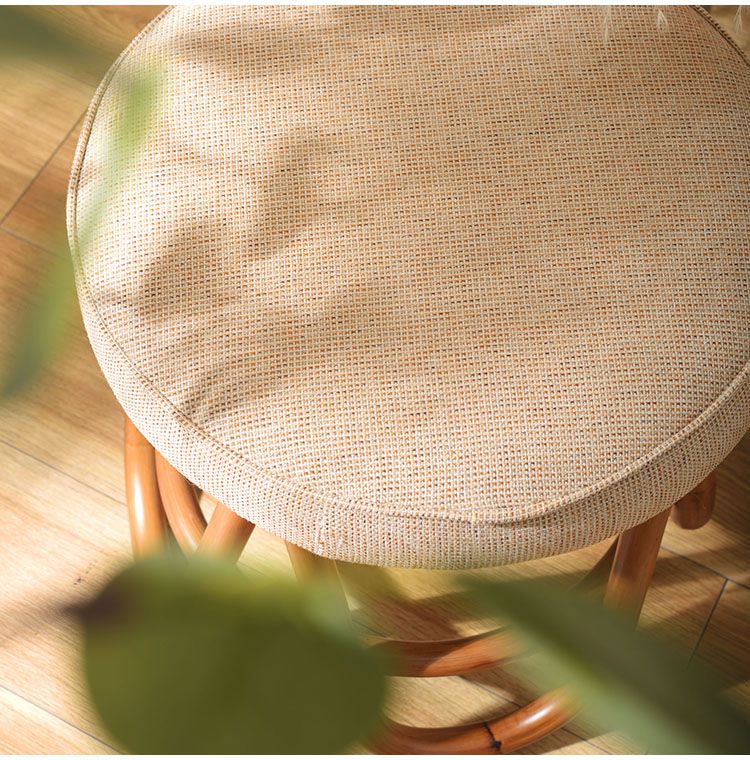 回転スツール スツール ラウンドスツール 椅子 イス いす 360° 360度 回る ラタン ブラウン ベージュ おしゃれ シンプル オットマン 軽量(代引不可)