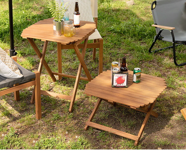 アウトドアテーブル 幅60cm ローテーブル センターテーブル 折りたたみ式 木製 おしゃれ 円形 丸型 コンパクト 持ち運び キャンプ BBQ(代引不可)