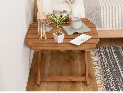 アウトドアテーブル 幅60cm ローテーブル センターテーブル 折りたたみ式 木製 おしゃれ 円形 丸型 コンパクト 持ち運び キャンプ BBQ(代引不可)