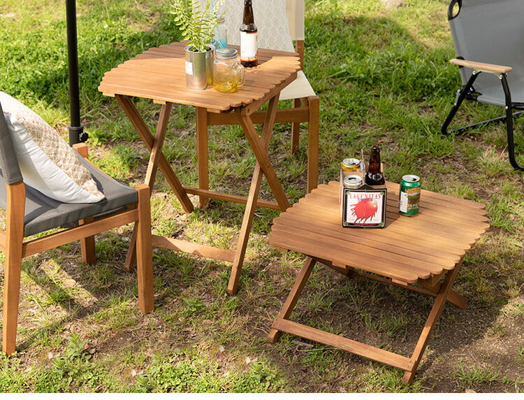 アウトドアテーブル 幅60cm ハイテーブル カフェテーブル ダイニングテーブル 折りたたみ式 木製 おしゃれ 円形 丸型 コンパクト 持ち運び キャンプ BBQ(代引不可)