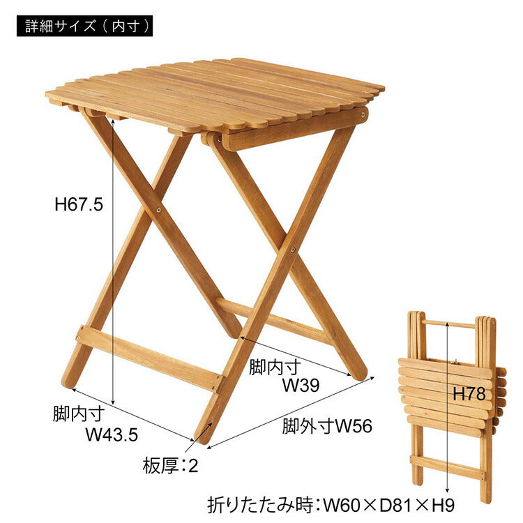 アウトドアテーブル 幅60cm ハイテーブル カフェテーブル ダイニングテーブル 折りたたみ式 木製 おしゃれ 円形 丸型 コンパクト 持ち運び キャンプ BBQ(代引不可)