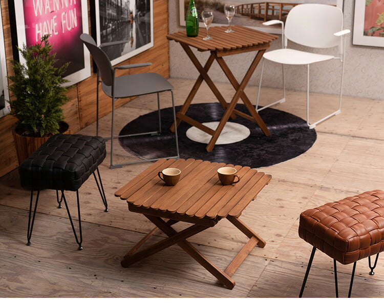 アウトドアテーブル 幅60cm ハイテーブル カフェテーブル ダイニングテーブル 折りたたみ式 木製 おしゃれ 円形 丸型 コンパクト 持ち運び キャンプ BBQ(代引不可)