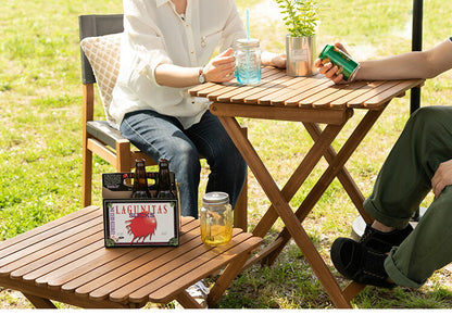 アウトドアテーブル 幅60cm ハイテーブル カフェテーブル ダイニングテーブル 折りたたみ式 木製 おしゃれ 円形 丸型 コンパクト 持ち運び キャンプ BBQ(代引不可)