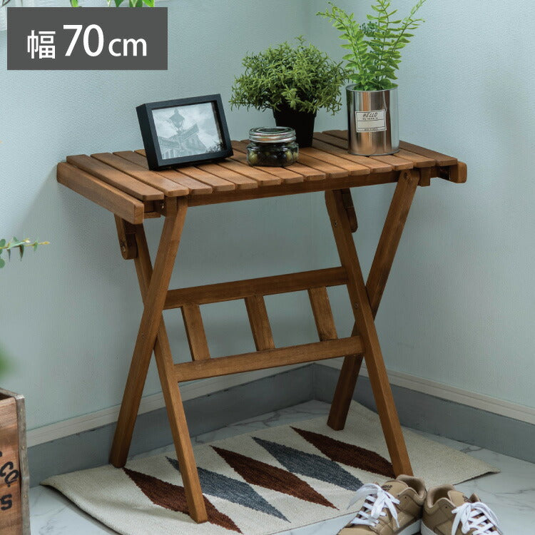 ロールトップテーブル 幅70cm Sサイズ ロールトップ テーブル 机 アウトドアテーブル フォールディングテーブル 折りたたみ アウトドア キャンプ ハイテーブル 高め 収納 持ち運び 収納袋(代引不可)