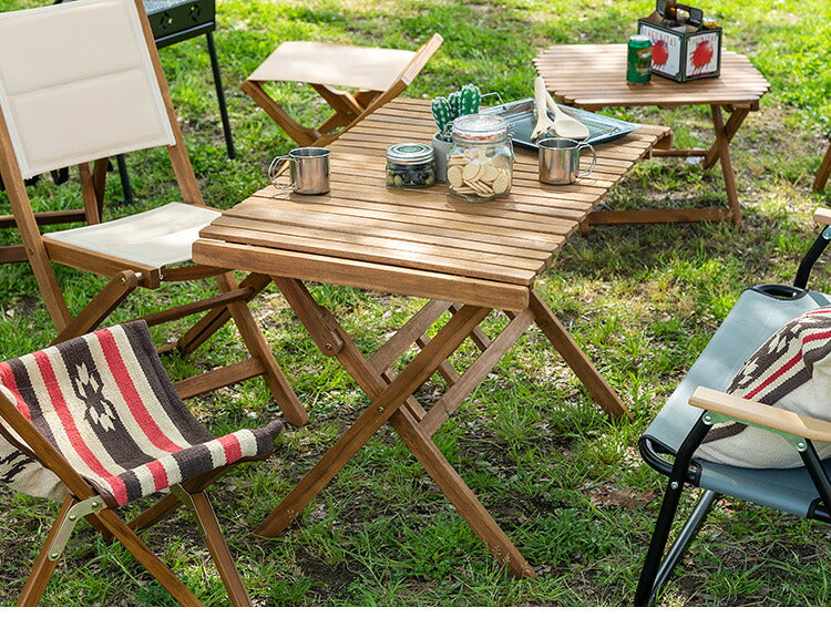 ロールトップテーブル 幅100cm Lサイズ ロールトップ テーブル 机 アウトドアテーブル フォールディングテーブル 折りたたみ アウトドア キャンプ ハイテーブル 高め 収納 持ち運び 収納袋(代引不可)