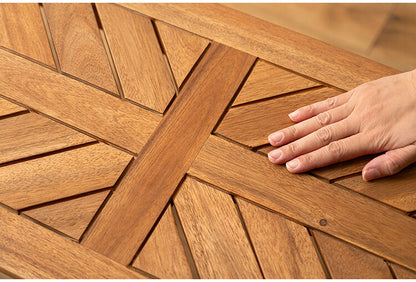 ベンチ 長椅子 幅100cm 2人掛け ダイニングベンチ アカシア 天然木 チェア 椅子 いす イス 木製 オイル仕上げ ナチュラル シンプル ヘリンボーン風 アームレス ダイニング リビング(代引不可)