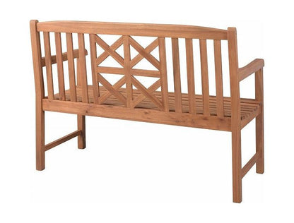 ベンチ 二人掛け 2人掛け 木製 おしゃれ 肘付き アーム付き ガーデン アウトドア アカシア 天然木 バルコニー ナチュラル(代引不可)