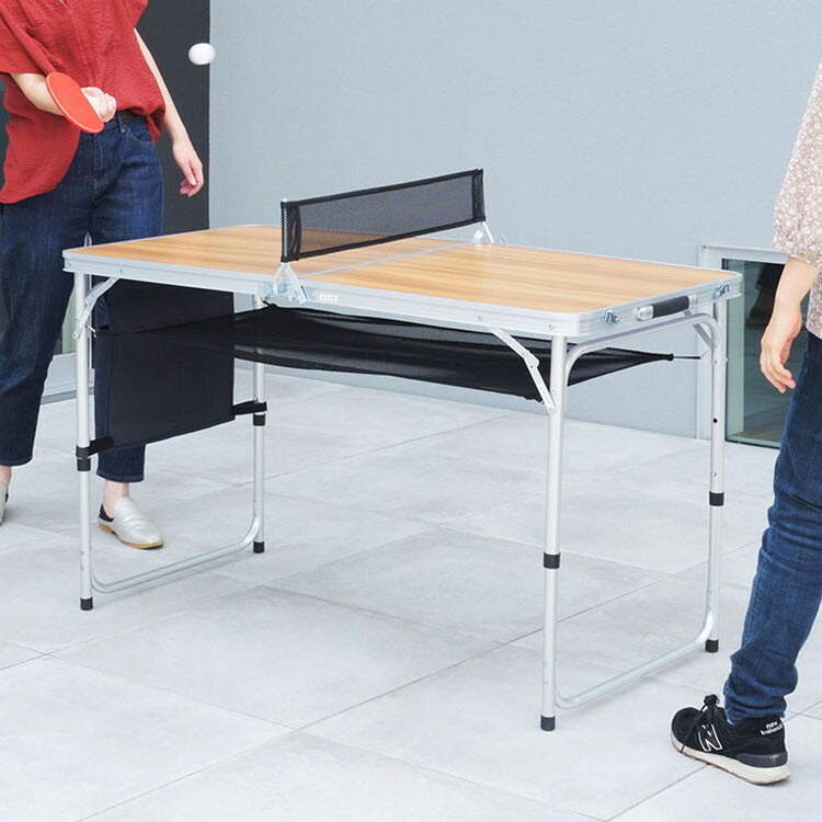 テーブル アウトドアテーブル フォールディングテーブル 卓球台 卓球テーブル アウトドア キャンプ 公園 家族 子供 楽しい 持ち運び 折りたたみ 高さ調整 収納付き(代引不可)