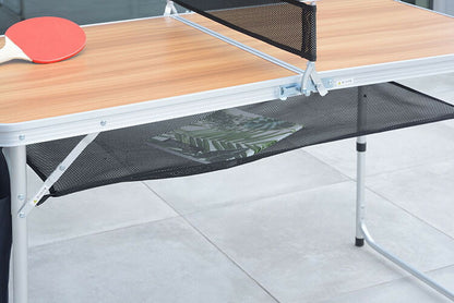テーブル アウトドアテーブル フォールディングテーブル 卓球台 卓球テーブル アウトドア キャンプ 公園 家族 子供 楽しい 持ち運び 折りたたみ 高さ調整 収納付き(代引不可)