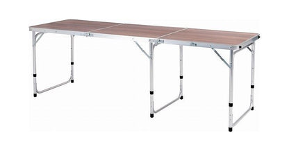 フォールディングテーブル アウトドアテーブル ワイドテーブル 折りたたみテーブル テーブル 横幅180cm 高さ調節 3段階調節 収納 キャンプ BBQ アウトドア 軽量 コンパクト ベランピング(代引不可)