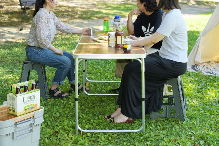 フォールディングテーブル アウトドアテーブル ワイドテーブル 折りたたみテーブル テーブル 横幅180cm 高さ調節 3段階調節 収納 キャンプ BBQ アウトドア 軽量 コンパクト ベランピング(代引不可)