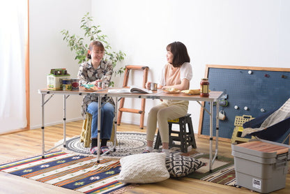 フォールディングテーブル アウトドアテーブル ワイドテーブル 折りたたみテーブル テーブル 横幅180cm 高さ調節 3段階調節 収納 キャンプ BBQ アウトドア 軽量 コンパクト ベランピング(代引不可)