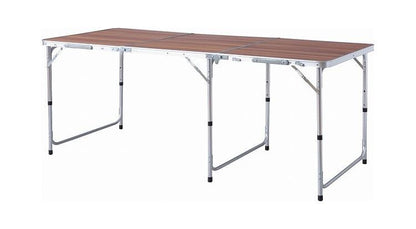 フォールディングテーブル アウトドアテーブル ワイドテーブル 折りたたみテーブル テーブル 横幅180cm 高さ調節 3段階調節 収納 キャンプ BBQ アウトドア 軽量 コンパクト ベランピング(代引不可)