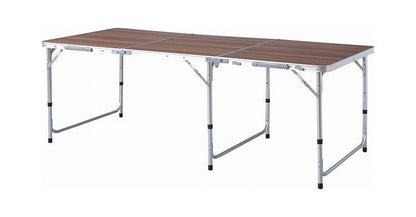 フォールディングテーブル アウトドアテーブル ワイドテーブル 折りたたみテーブル テーブル 横幅180cm 高さ調節 3段階調節 収納 キャンプ BBQ アウトドア 軽量 コンパクト ベランピング(代引不可)