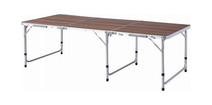 フォールディングテーブル アウトドアテーブル ワイドテーブル 折りたたみテーブル テーブル 横幅180cm 高さ調節 3段階調節 収納 キャンプ BBQ アウトドア 軽量 コンパクト ベランピング(代引不可)