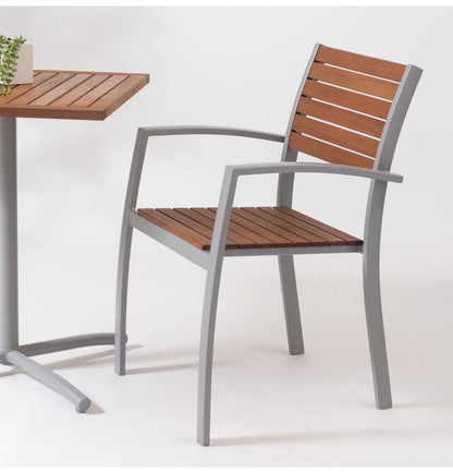 オリー チェア チェア イス 椅子 天然木 ガーデン 庭 屋外 テラス アルミ かわいい おしゃれ ブラック 黒 インテリア 省スペース 新生活 一人暮らし(代引不可)