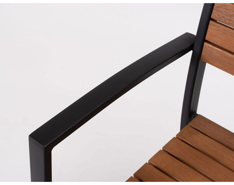 オリー チェア チェア イス 椅子 天然木 ガーデン 庭 屋外 テラス アルミ かわいい おしゃれ ブラック 黒 インテリア 省スペース 新生活 一人暮らし(代引不可)