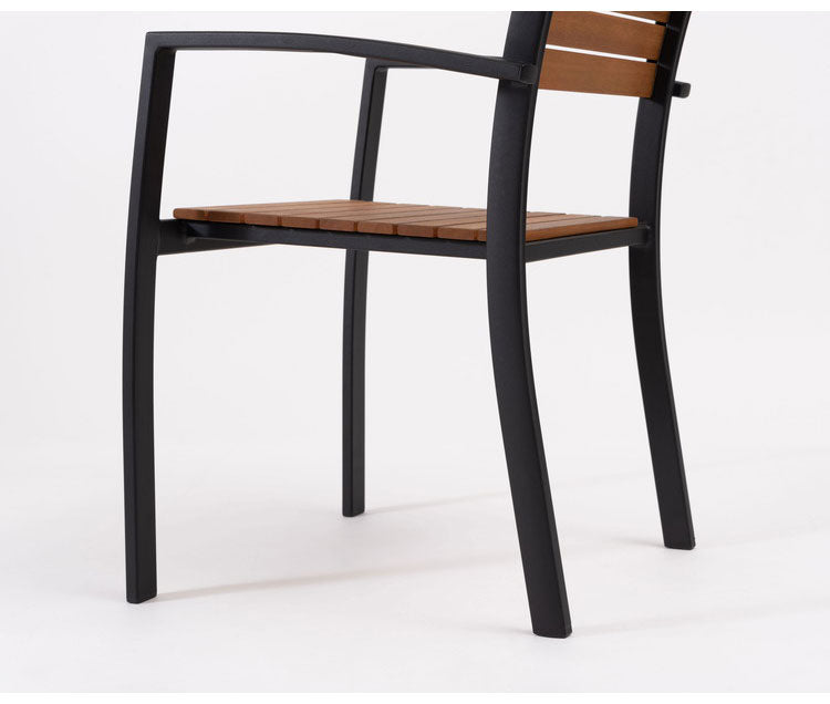 オリー チェア チェア イス 椅子 天然木 ガーデン 庭 屋外 テラス アルミ かわいい おしゃれ ブラック 黒 インテリア 省スペース 新生活 一人暮らし(代引不可)