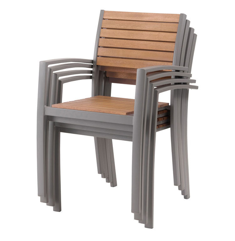 オリー チェア チェア イス 椅子 天然木 ガーデン 庭 屋外 テラス アルミ かわいい おしゃれ ブラック 黒 インテリア 省スペース 新生活 一人暮らし(代引不可)