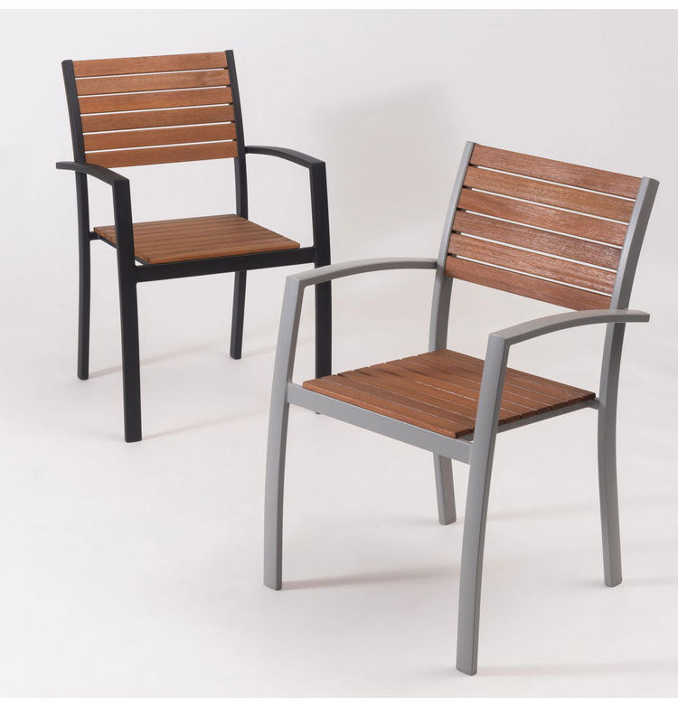 オリー チェア チェア イス 椅子 天然木 ガーデン 庭 屋外 テラス アルミ かわいい おしゃれ ブラック 黒 インテリア 省スペース 新生活 一人暮らし(代引不可)