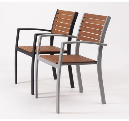 オリー チェア チェア イス 椅子 天然木 ガーデン 庭 屋外 テラス アルミ かわいい おしゃれ ブラック 黒 インテリア 省スペース 新生活 一人暮らし(代引不可)