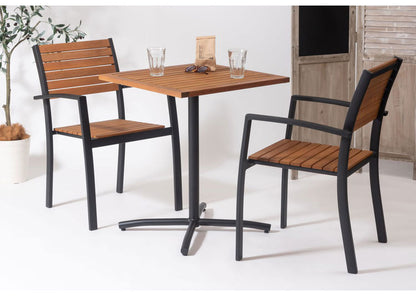 オリー チェア チェア イス 椅子 天然木 ガーデン 庭 屋外 テラス アルミ かわいい おしゃれ ブラック 黒 インテリア 省スペース 新生活 一人暮らし(代引不可)