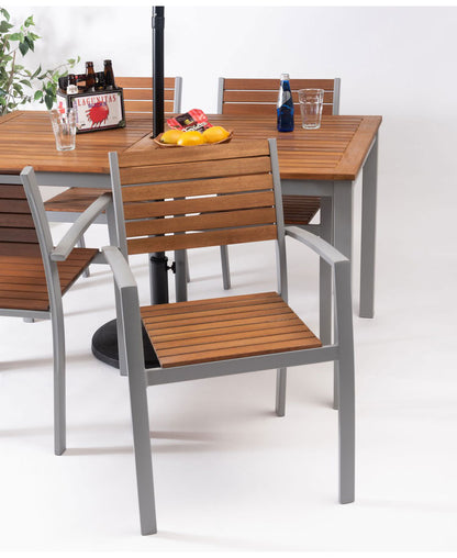 オリー チェア チェア イス 椅子 天然木 ガーデン 庭 屋外 テラス アルミ かわいい おしゃれ ブラック 黒 インテリア 省スペース 新生活 一人暮らし(代引不可)