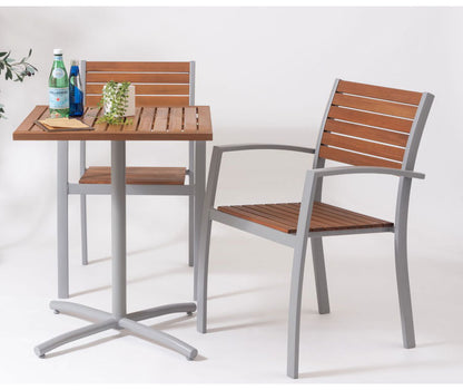 オリー チェア チェア イス 椅子 天然木 ガーデン 庭 屋外 テラス アルミ かわいい おしゃれ ブラック 黒 インテリア 省スペース 新生活 一人暮らし(代引不可)