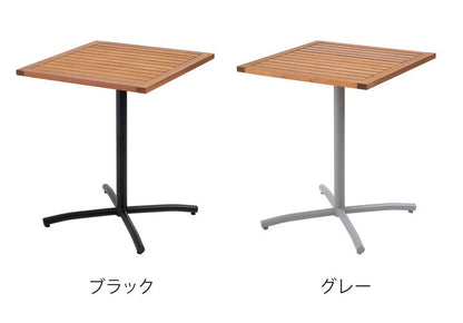 オリー カフェテーブル カフェテーブル 机 天然木 アルミ ガーデン 庭 シンプル 2人 アジャスター付き おしゃれ かわいい ブラック インテリア 省スペース 新生活 一人暮らし(代引不可)