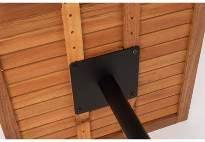 オリー カフェテーブル カフェテーブル 机 天然木 アルミ ガーデン 庭 シンプル 2人 アジャスター付き おしゃれ かわいい ブラック インテリア 省スペース 新生活 一人暮らし(代引不可)